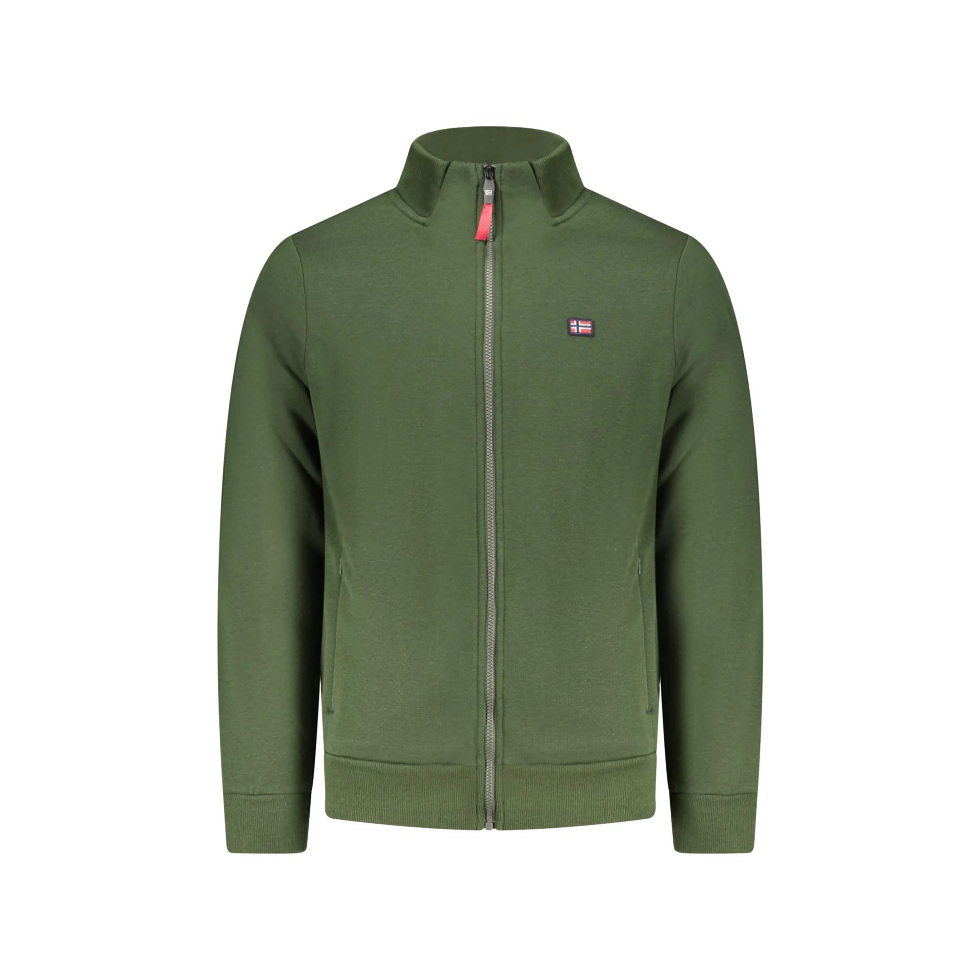 Norway 1963 Felpa Uomo Verde con Zip Felpata Applicazione Logo Felpe - foto prodotto